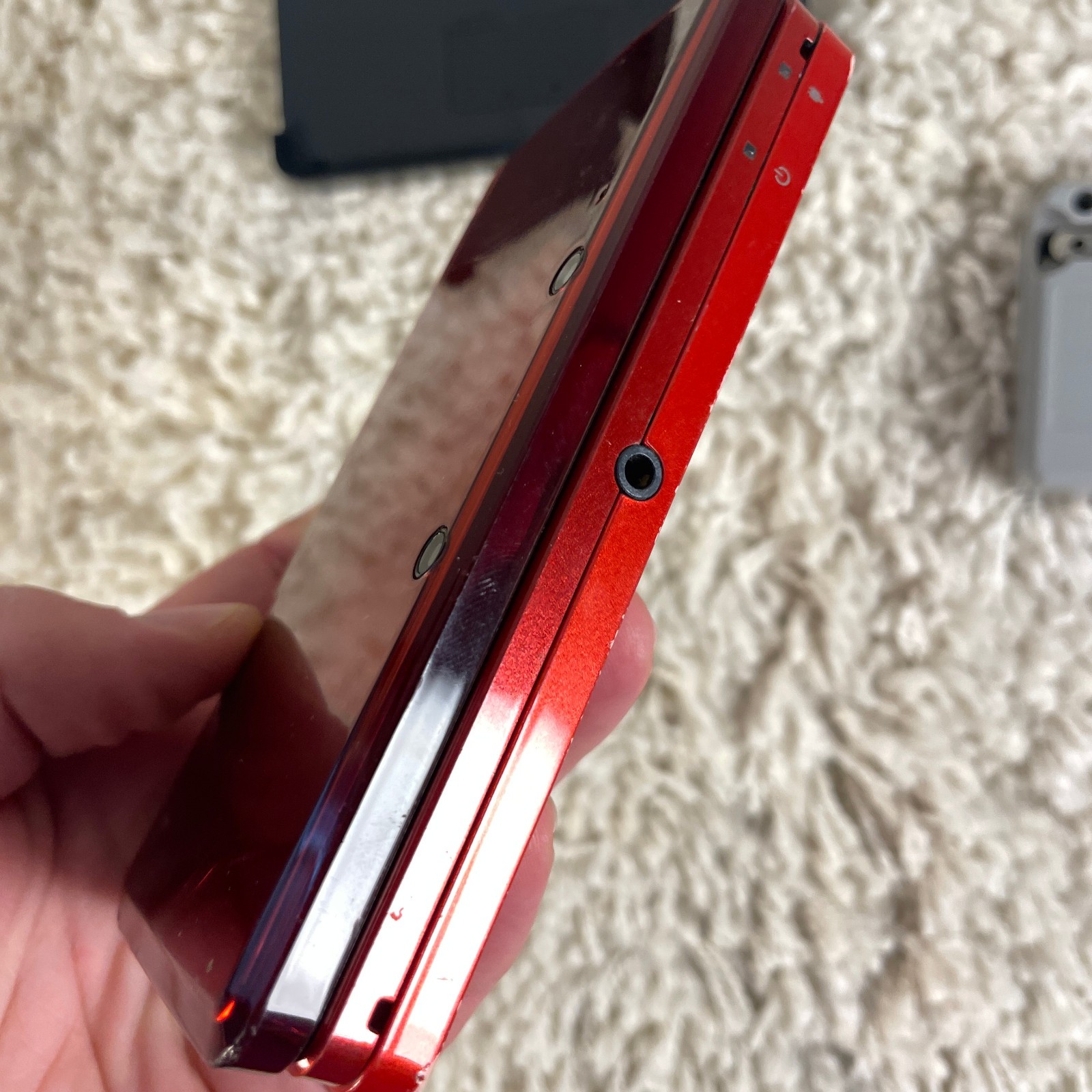 Nintendo 3DS Flame Red Handheld Console System CTR-001 READ