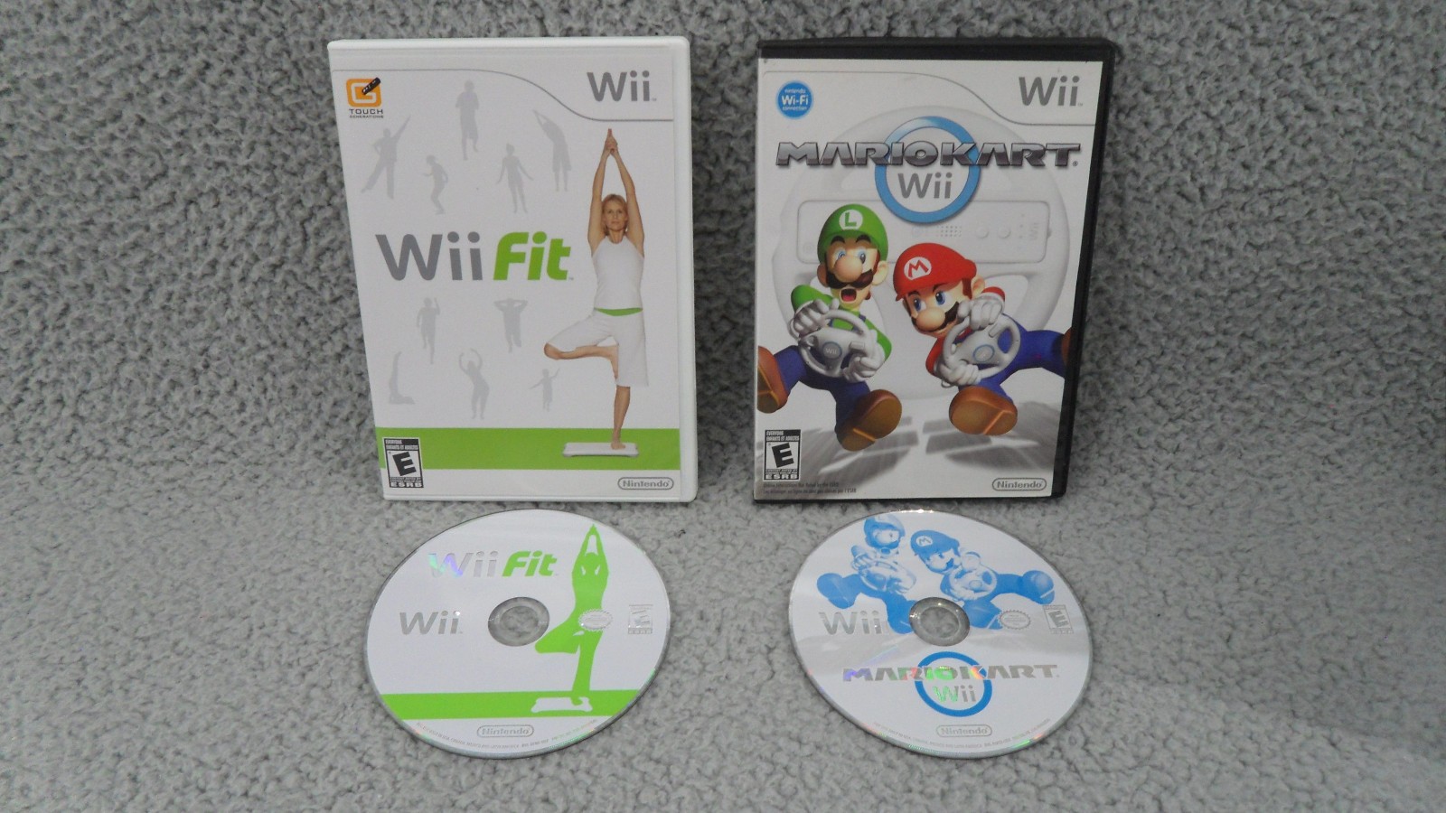 Nintendo Wii Console Bundle Fit Balance Board Controllers 15 Games Mario Kart