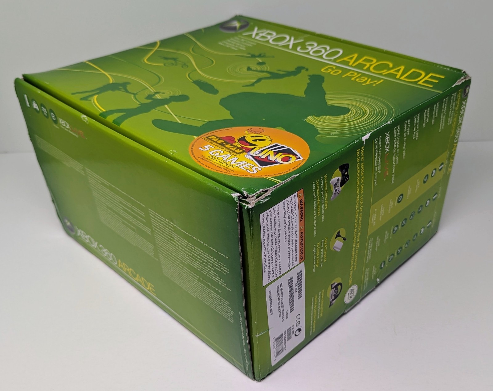 Microsoft Xbox 360 Arcade 120GB White Console Bundle w Box – System 2.0.8.8498.0