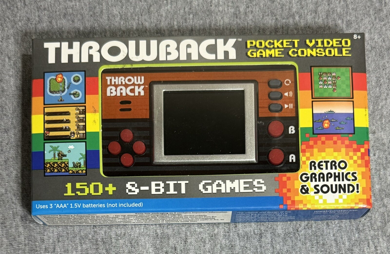 3.5″ 8 Bit Game Console Mini Pocket Video Classic Handheld Built-in 150 + Game
