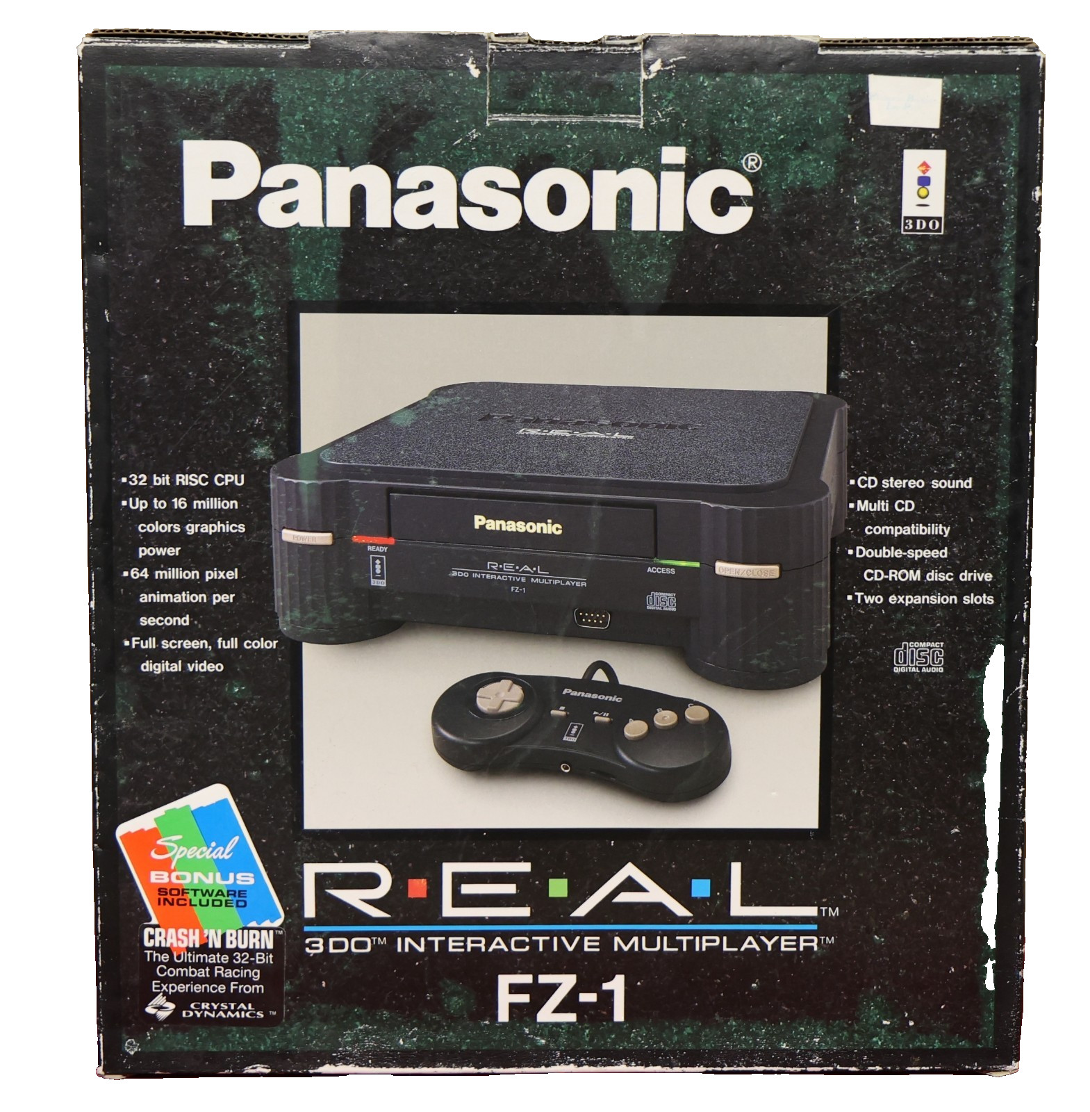 Panasonic FZ-1 REAL 3DO Console – Black 🌟 [Console, Controller, Box] TESTED ✅