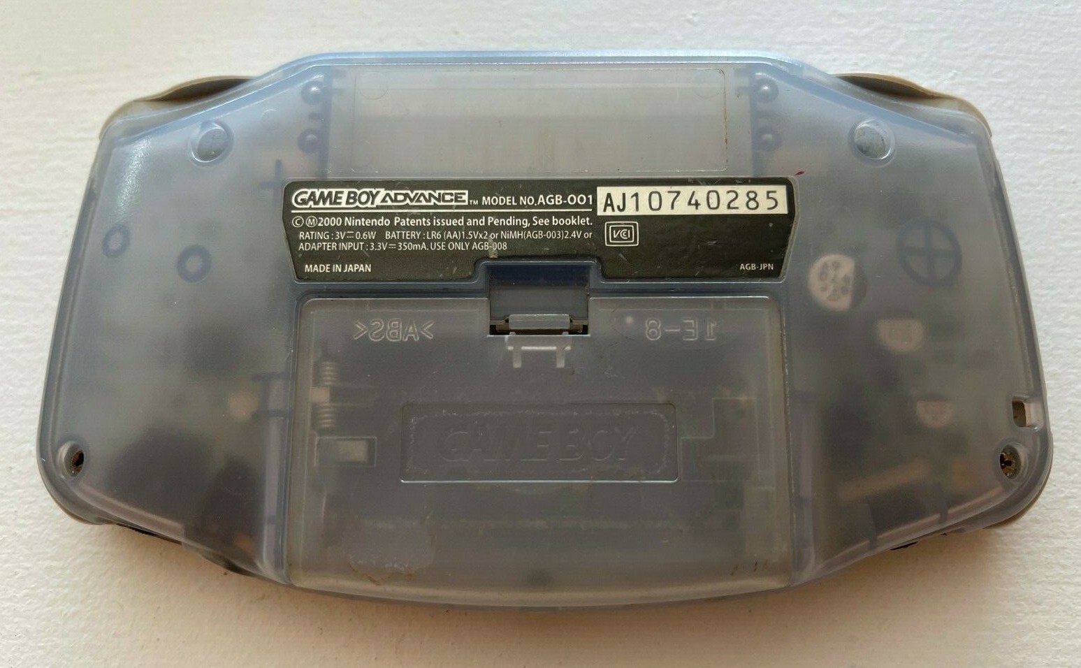 Nintendo Game Boy Advance – Glacier – Good Condition 100% OEM