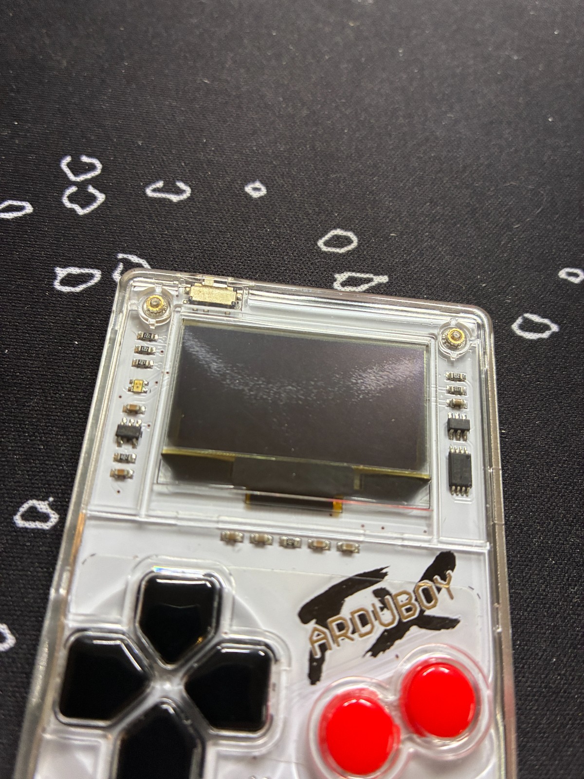 Arduboy FX Handheld Gaming Console Arduino Credit Card Size with Box, Cable Used