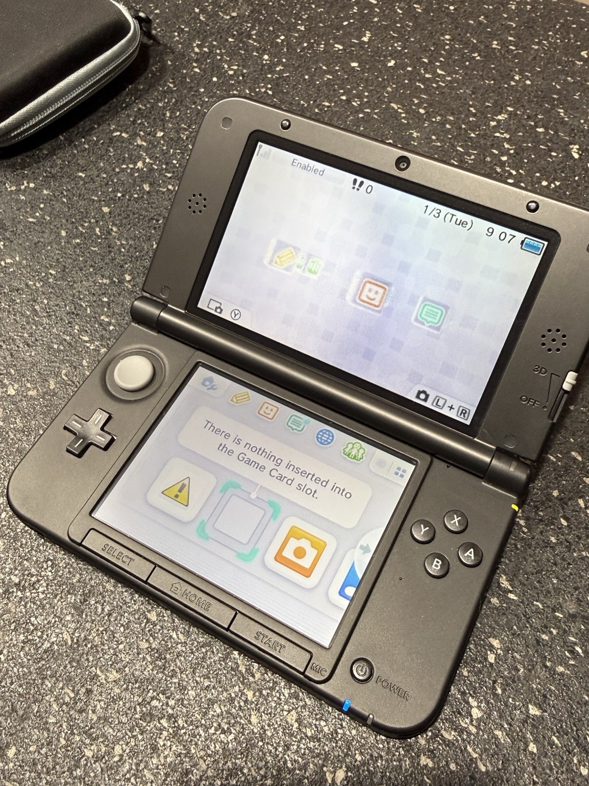 Nintendo 3DS XL Blue Console W/ Charger *Tested and working*
