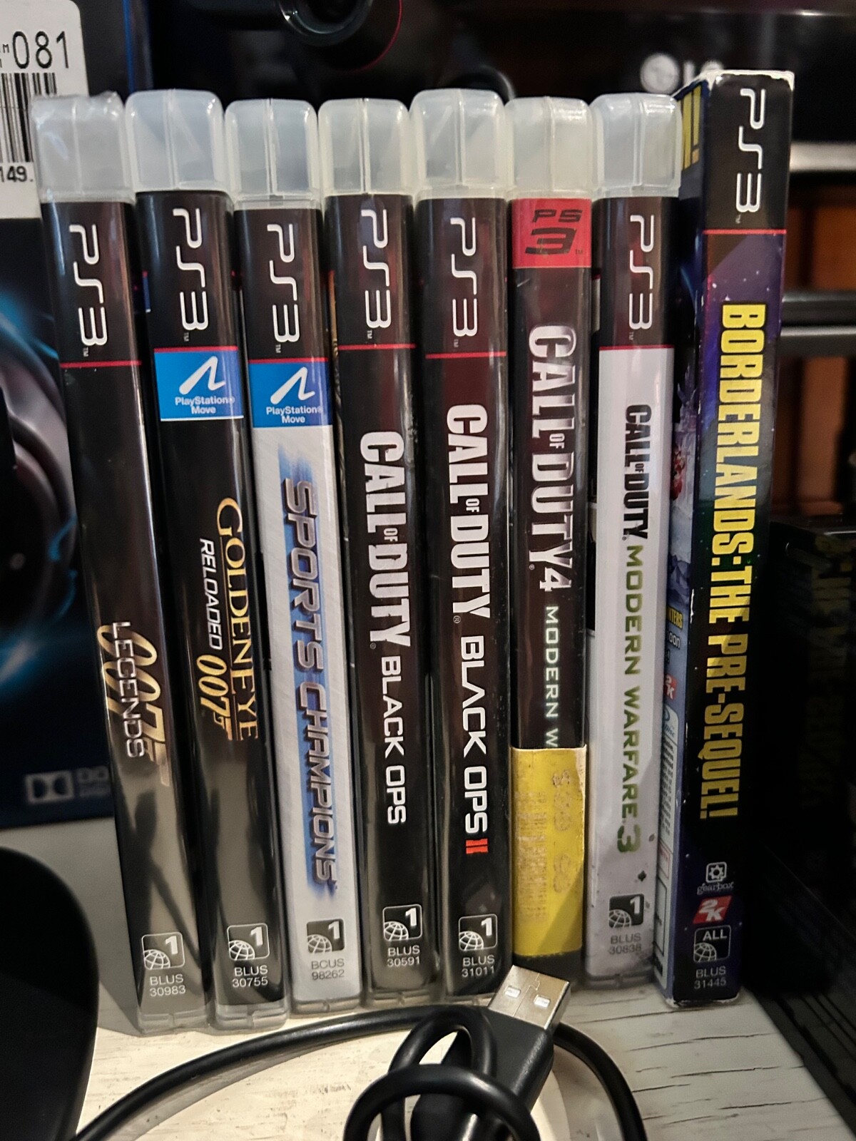 Sony PlayStation 3 PS3 Fat Model CECHH01 40GB Console Bundle Tested W/8 Games