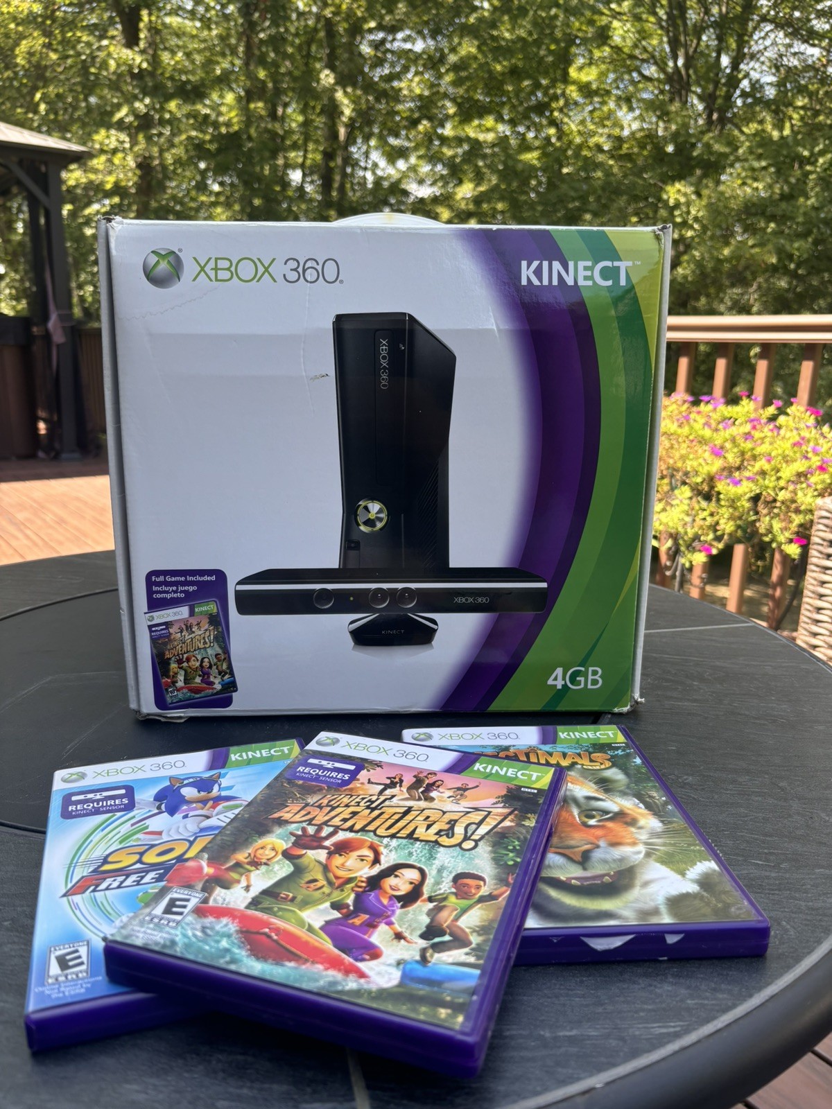 Microsoft Xbox 360 S 4GB Kinect Console Bundle – Black (Tested) Complete