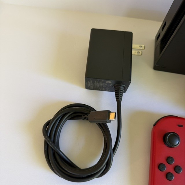 Nintendo Switch HAC-001 Console with Dock, Charger & Carrying Case Red Joy-Cons