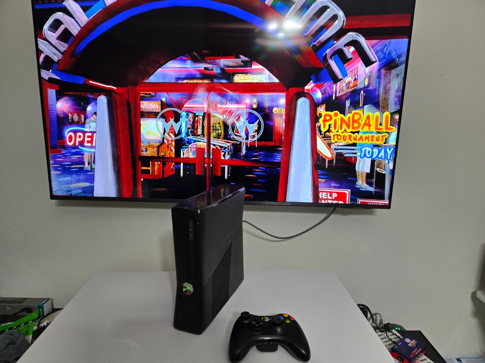 Xbox 360 S Slim Glossy Black Console 320GB HDD w/ Controller Renewed