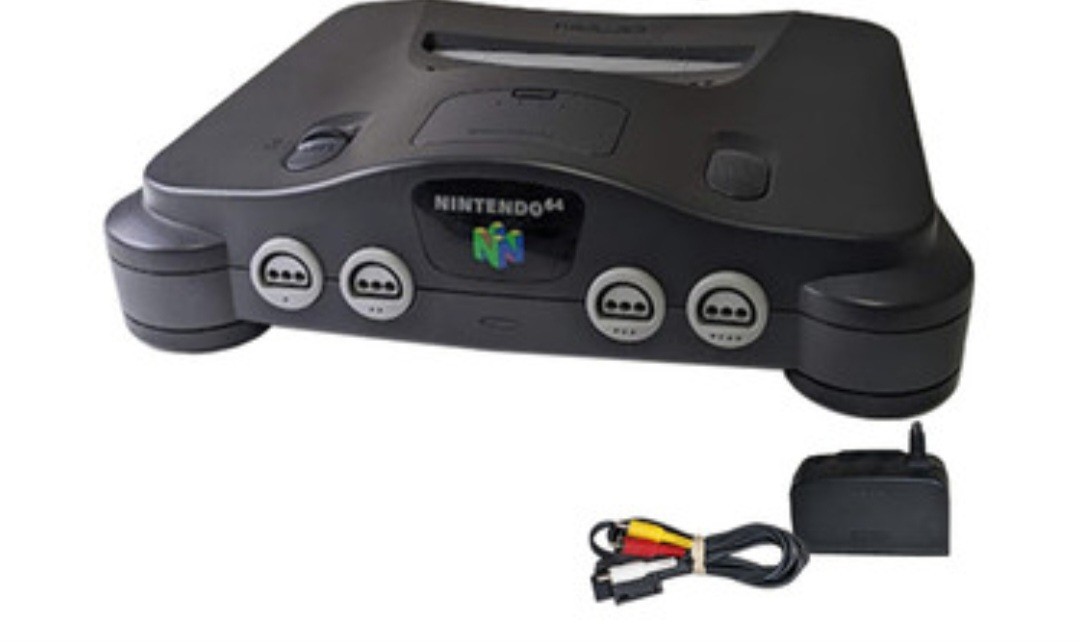 Nintendo 64 Console Charcoal Gray with Red Memory Expansion Pak