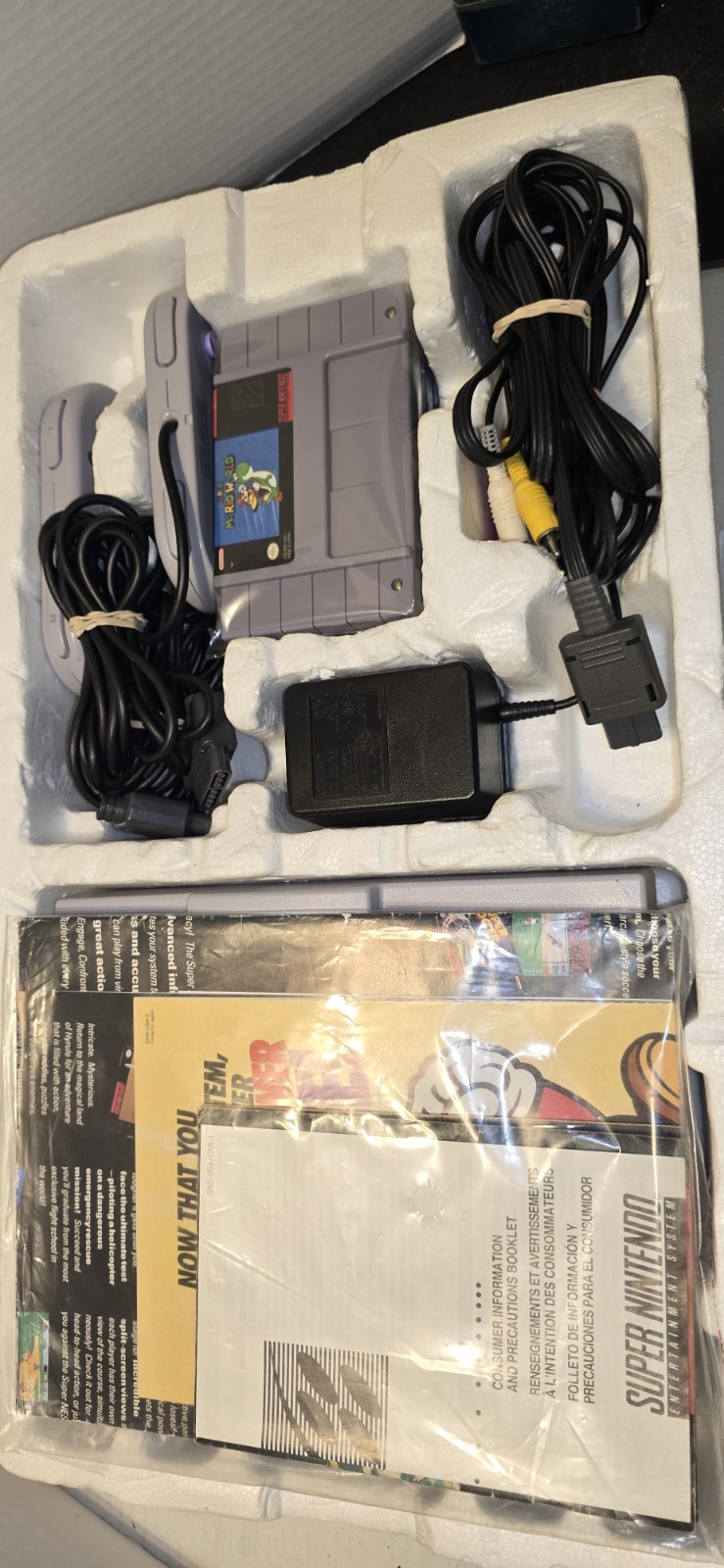 Super Nintendo SNES Console Super Set in Box Mario All-Stars Bonus