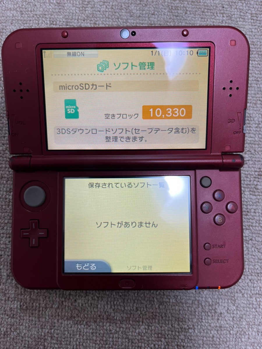 New 3DS LL XL Metalic red Japan Nintendo Console region Japanese B825