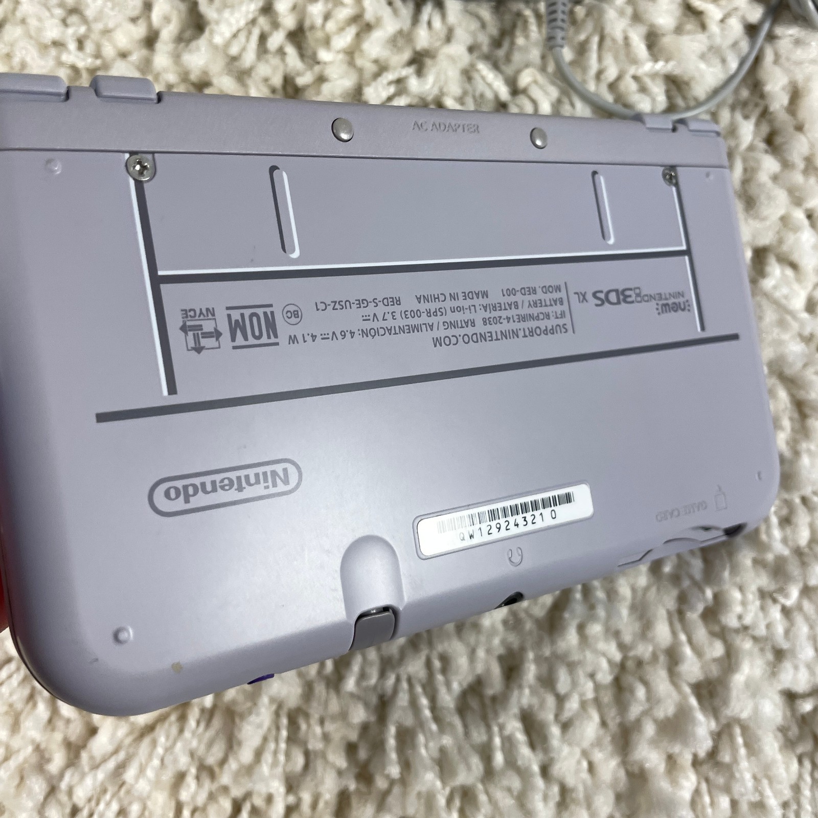 Nintendo New 3DS XL Super Nintendo SNES Edition Gray Purple NTSC RED-001 Tested