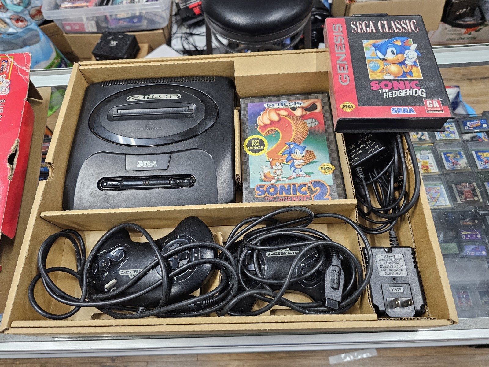 Sega Genesis Model 2 System In Original Box In Great Working Condition Bundle