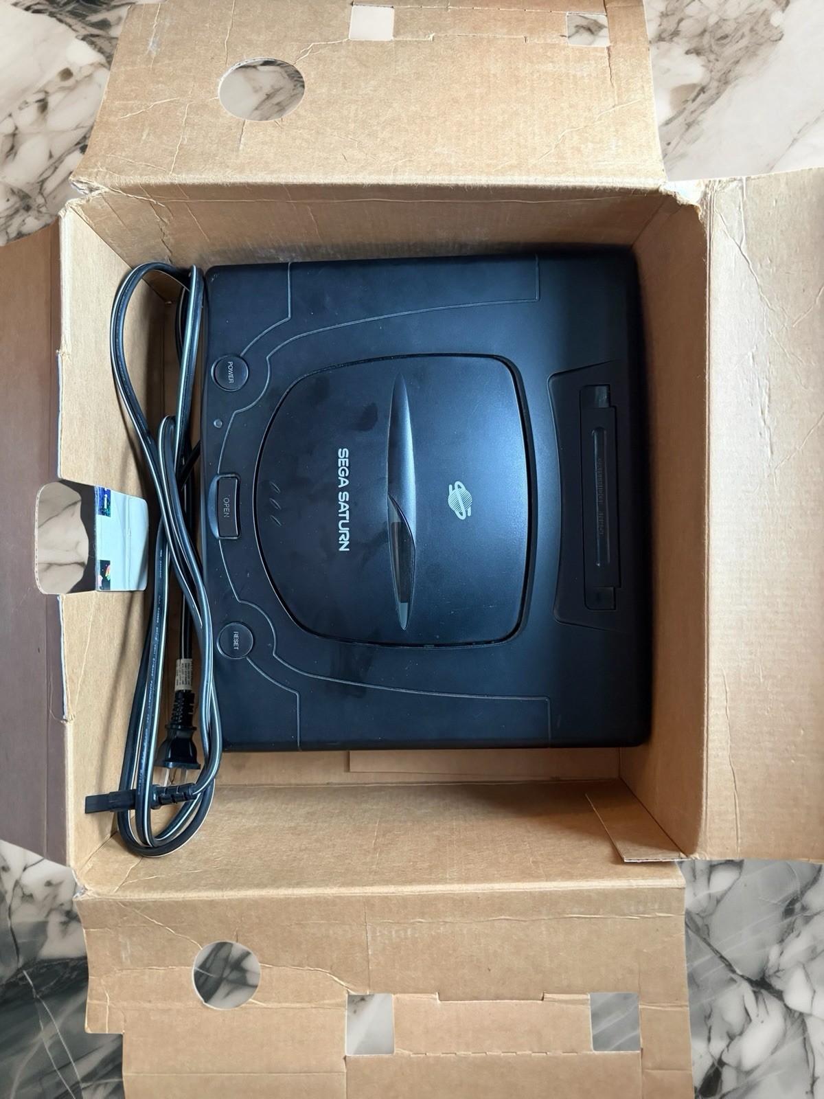 SEGA Saturn Console Black NTSC-U/C w/ Original Box, Power Cord