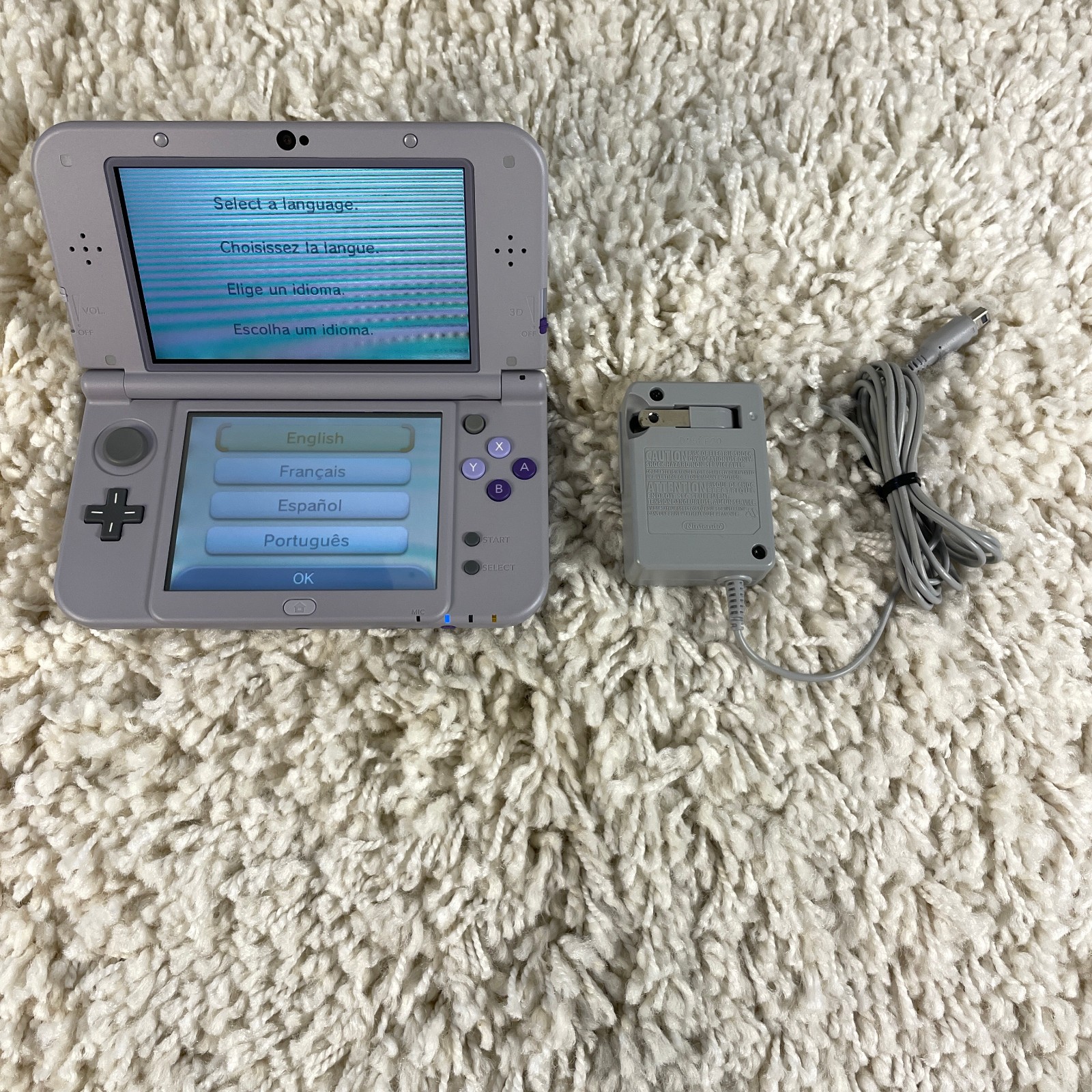 Nintendo New 3DS XL Super Nintendo SNES Edition Gray Purple NTSC RED-001 Tested