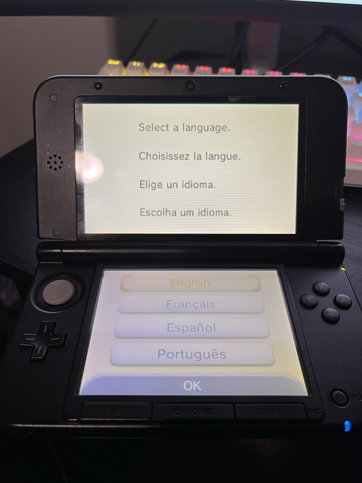 Nintendo 3DS XL Black Handheld Console 3D REGION FREE w/ AC Adapter