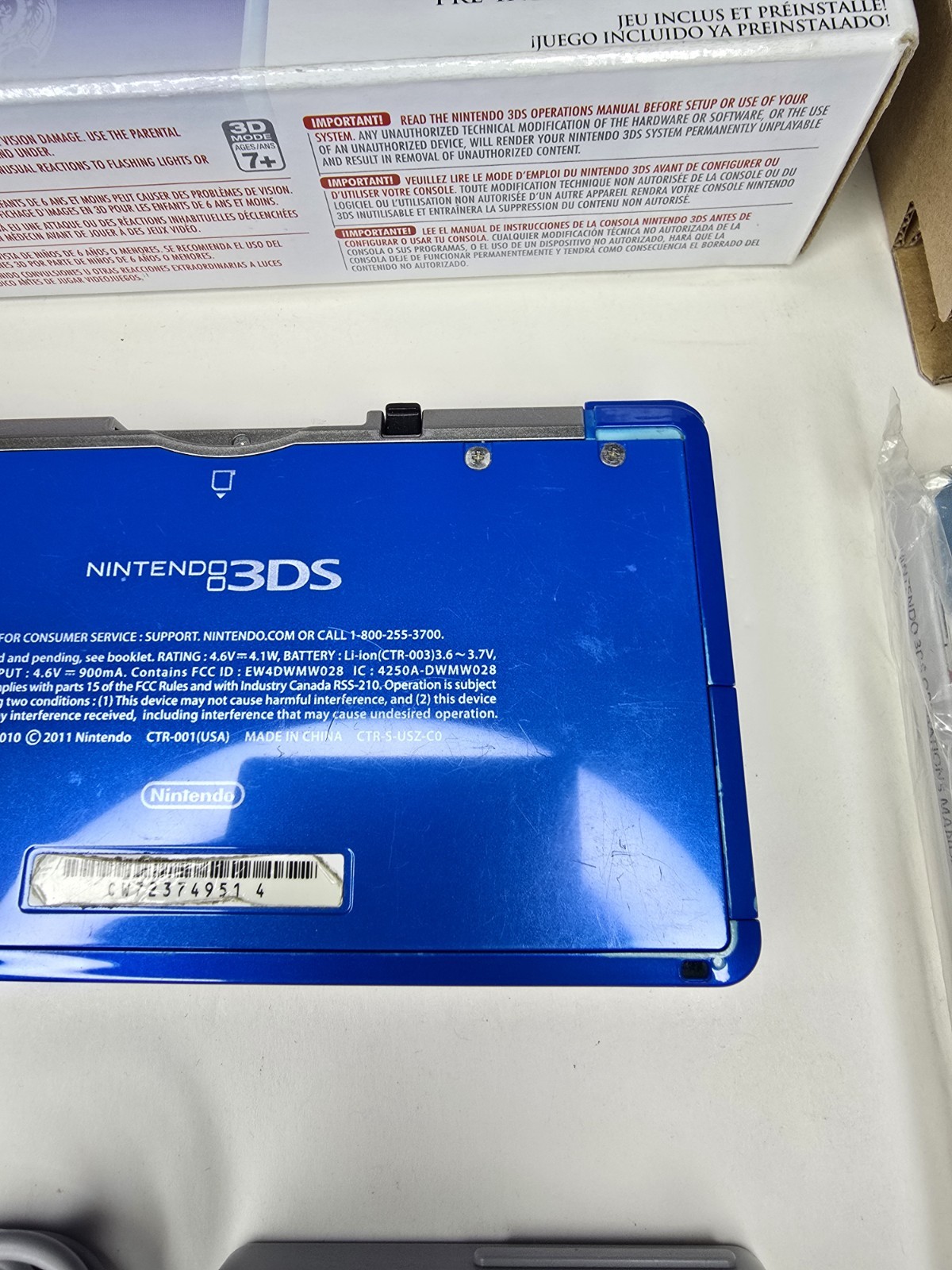 Nintendo 3DS Fire Emblem: Awakening Limited Edition Blue Handheld System – CIB