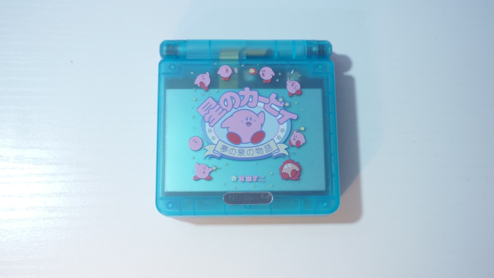 Blue & Pink Kirby Nintendo Game Boy Advance SP GBA SP System with v5 IPS Screen