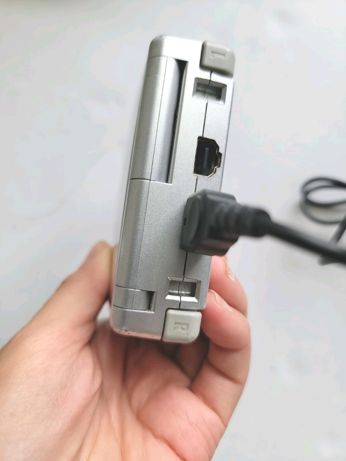 Nintendo Game Boy Advance SP Handheld System WithCharger Silver AGS 001 Working