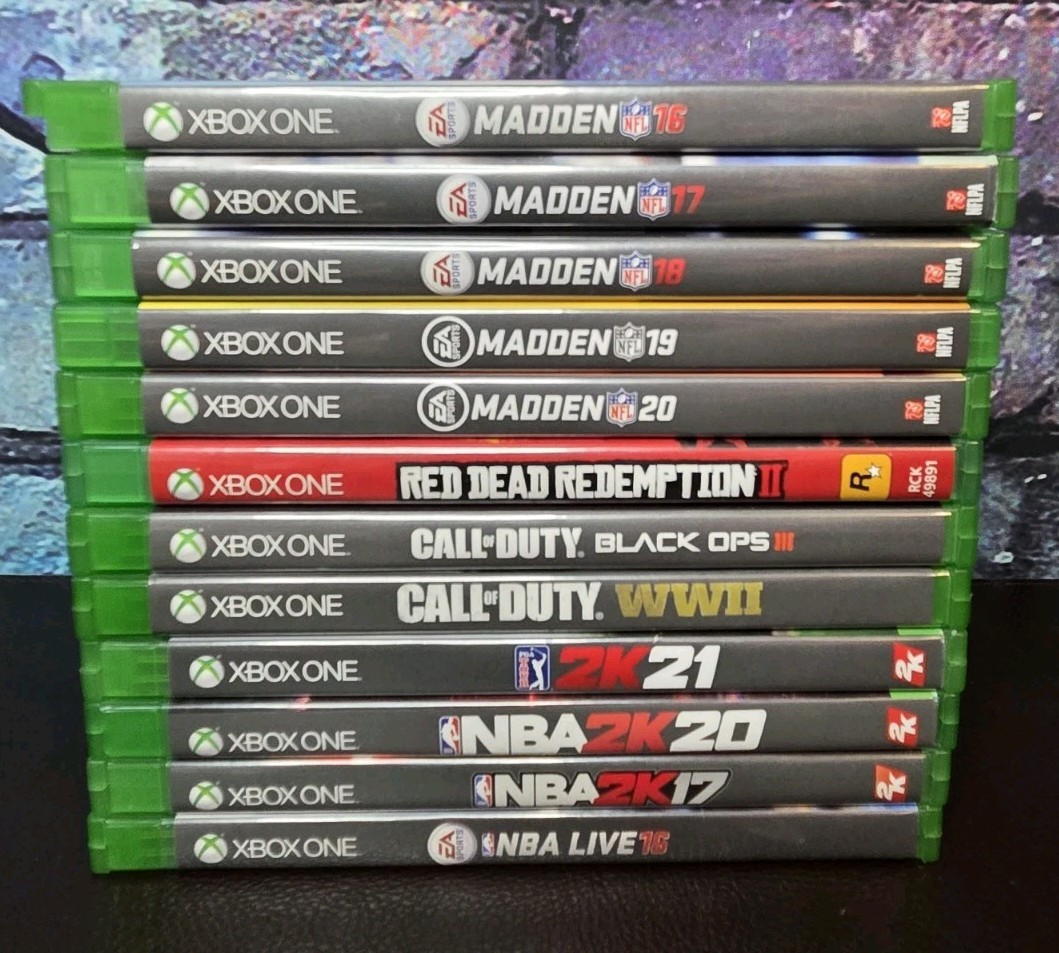 Microsoft Xbox One 500GB Bundle. 12 Games Charger Controller Model 1540 – Tested