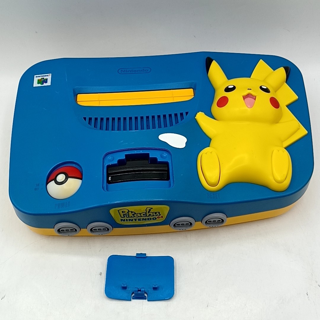 Nintendo 64 Pikachu Blue / Yellow Console Set Region Free NTSC-J NTSC-U/C