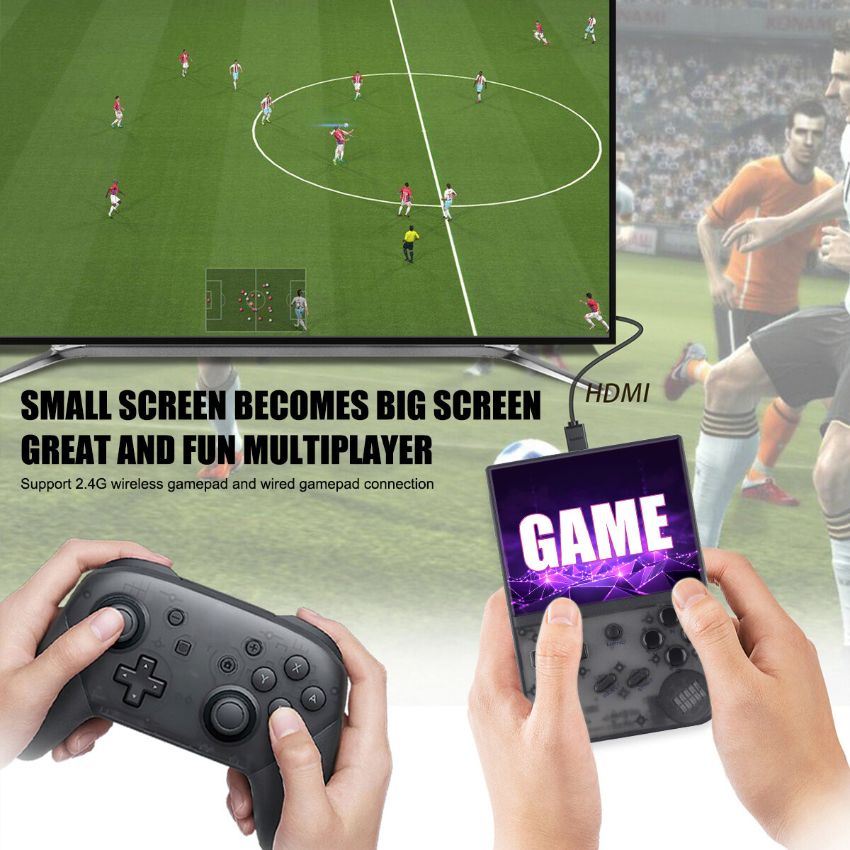 Updated 3.5’Video Game Handheld Game Console Linux System H700 Quad-core ARM US