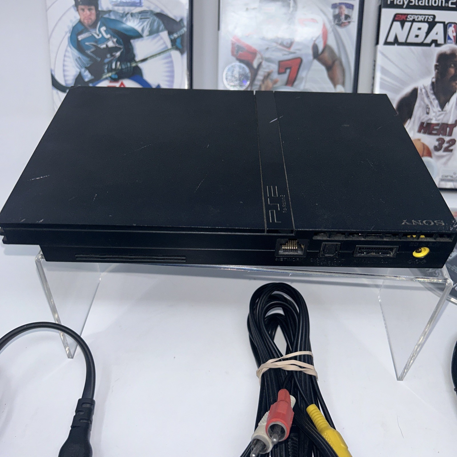 Sony PlayStation 2 Slim (SCPH 77001) PS2 Console w/ Memory Card Controller Games