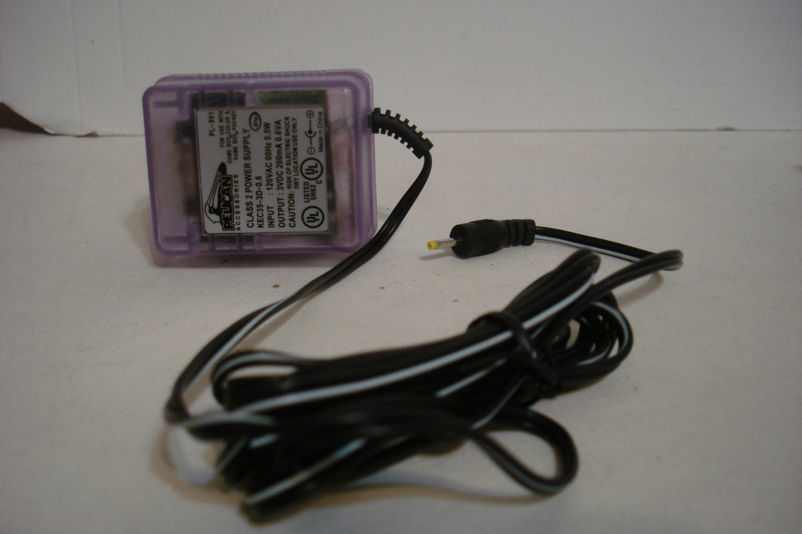 Nintendo Game Boy Color System Clear Atomic Purple w/ Pelican Accessories