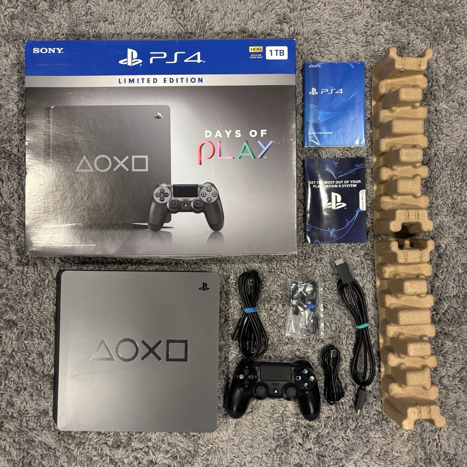 PlayStation 4 – PS4 Slim Days of Play Limited Edition 1TB Console – Complete/CIB