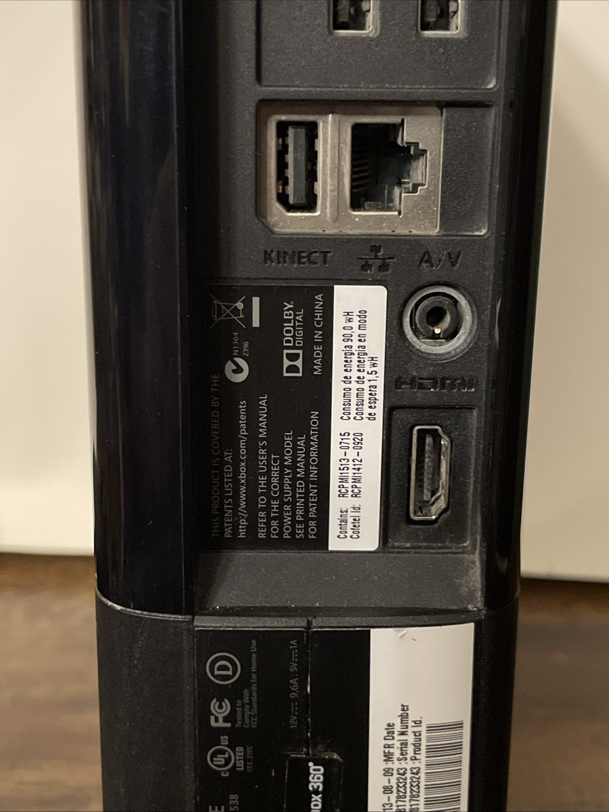 Microsoft Xbox 360 E 250GB Console Model 1538 Bundle OEM Controller Power Supply