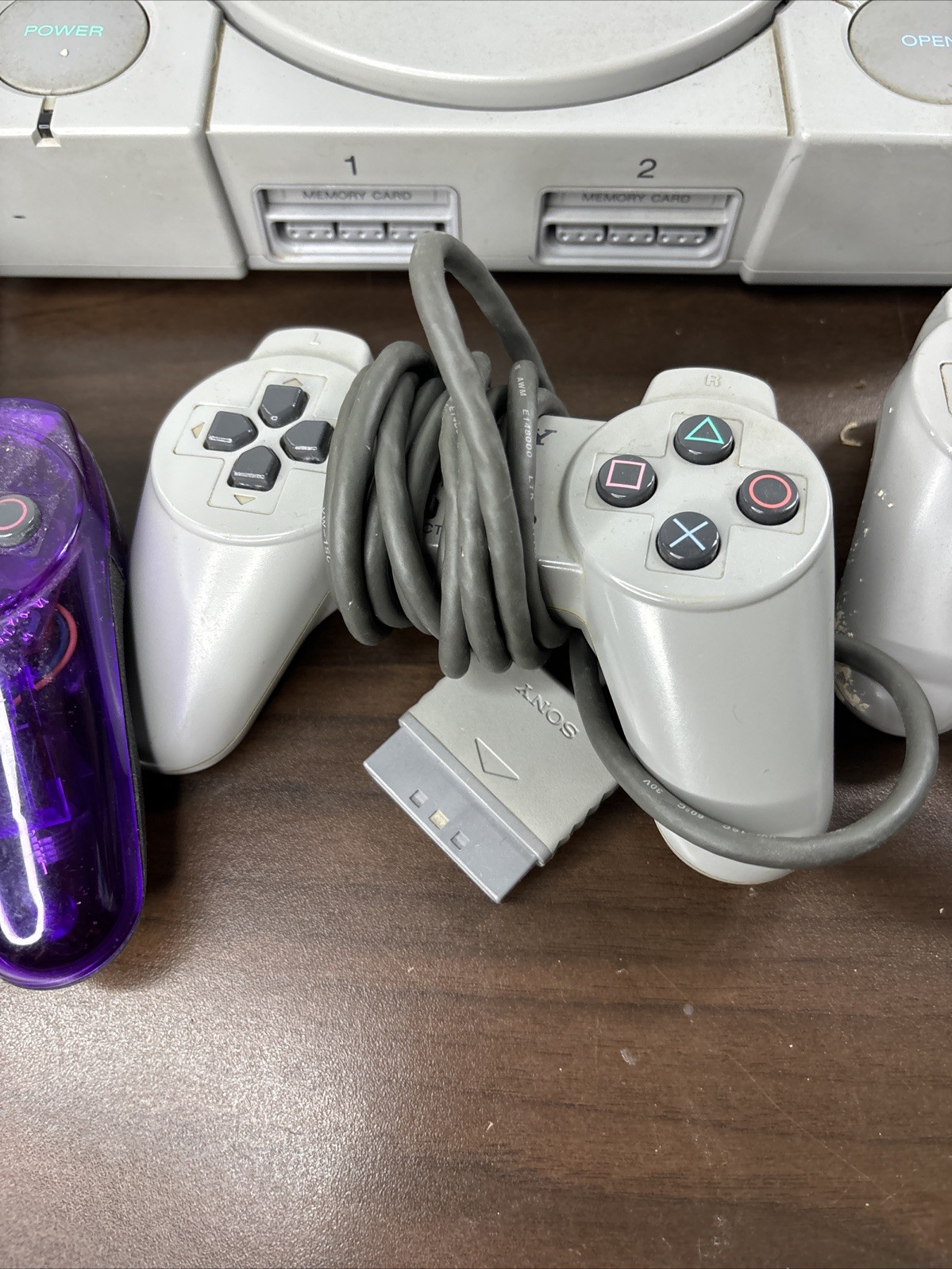 Sony PlayStation SCPH-7001 Gray Console Parts Only Controllers Games Cables