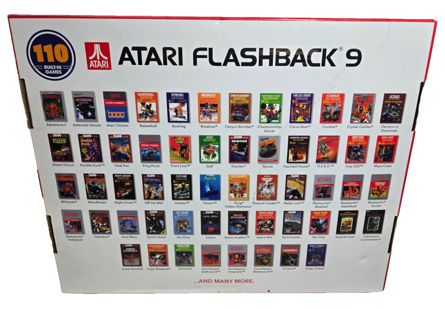 Atari Flashback 9 – Game Console w/ 110 Built-in Game & Wired Joysticks (AR3050)