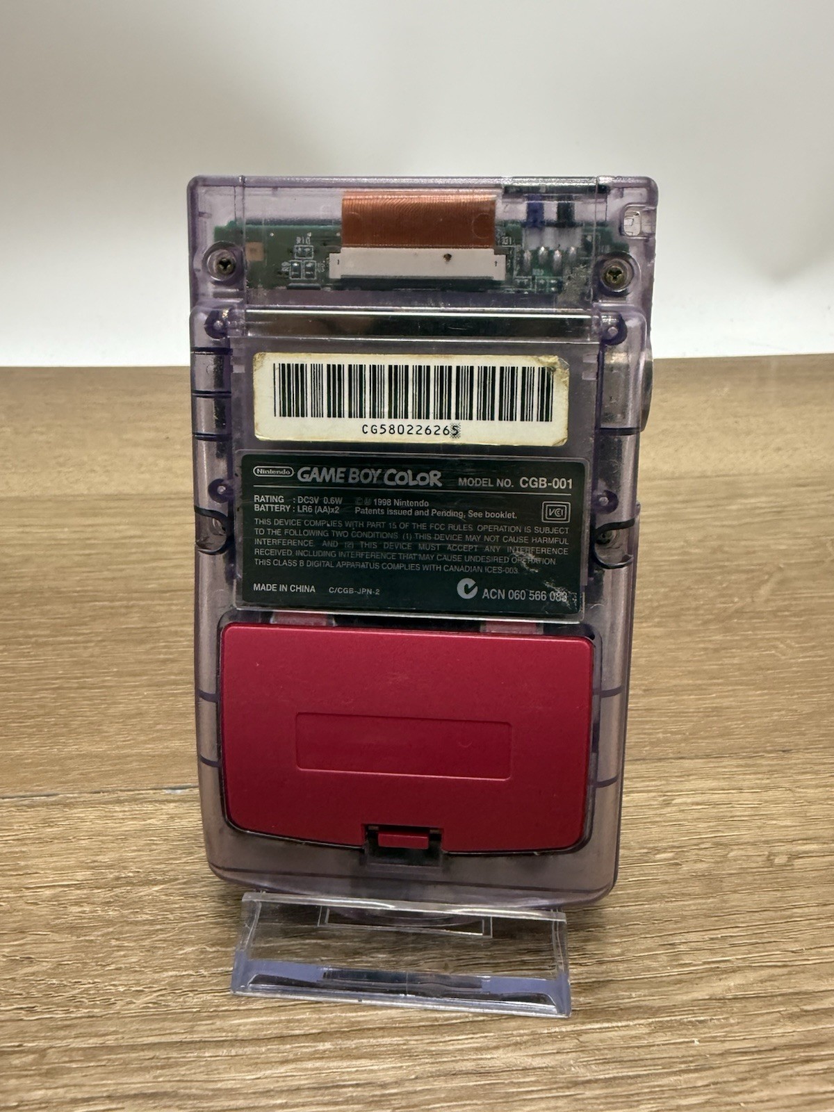 Nintendo Game Boy Color- Atomic Purple – Bundle w/ 7 Games *NO SOUND*