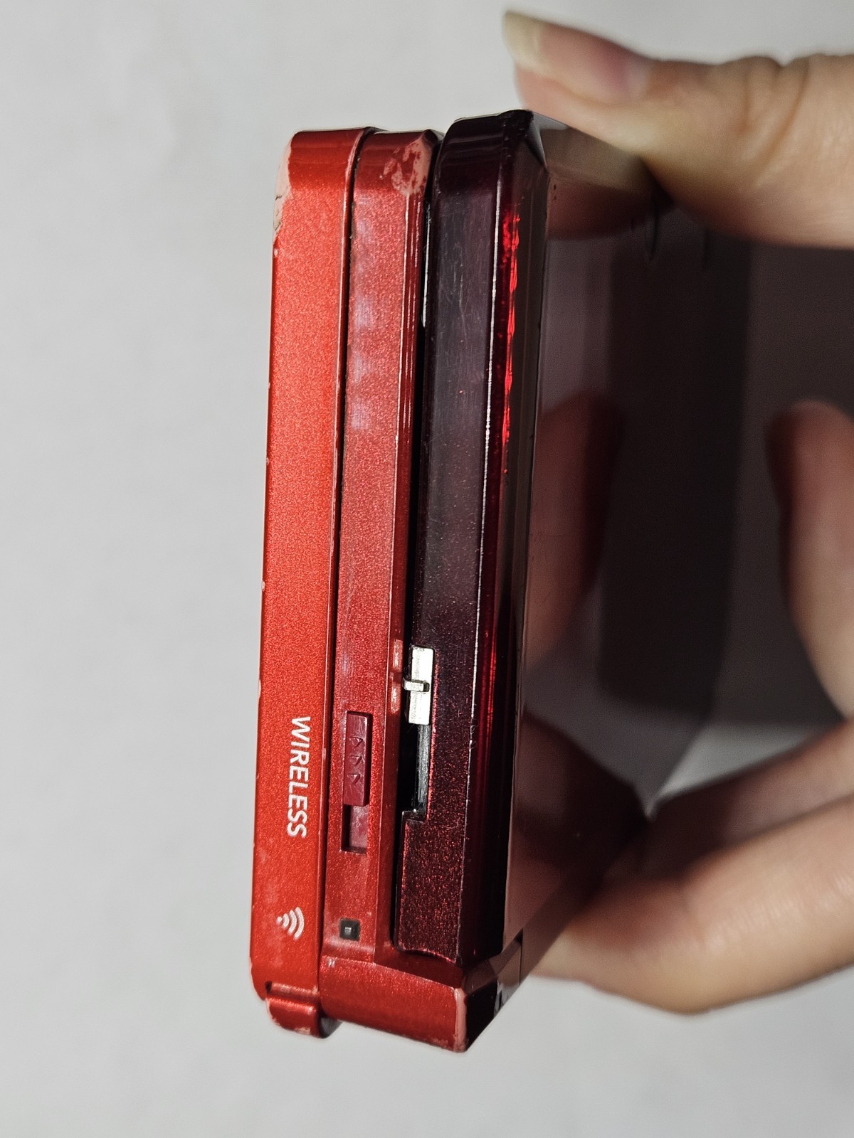 Nintendo 3DS Flame Red Console CTR-001 Headphone Jack 3D W Stylus Charger Tested