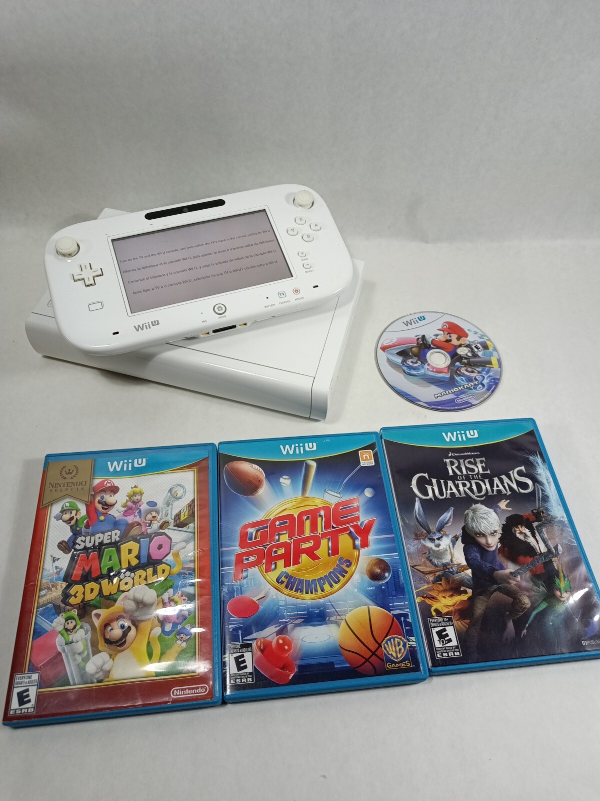 Nintendo Wii U 8GB Handheld System Mario Kart 8 Super Mario 3d World