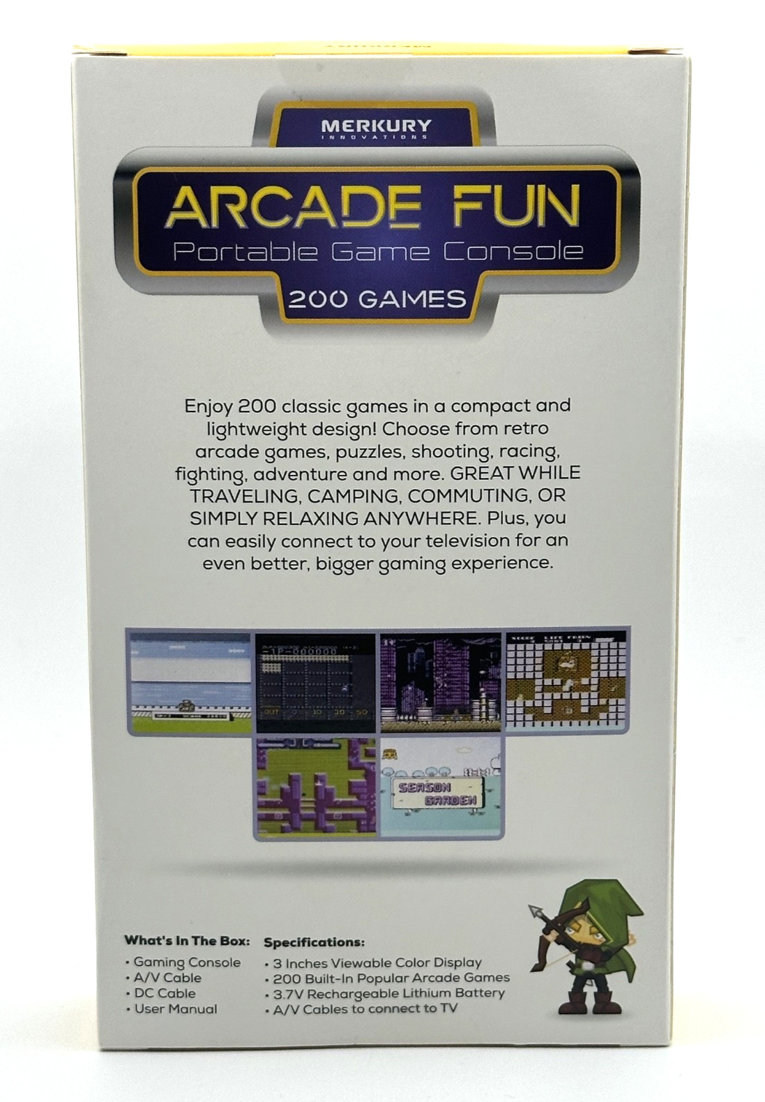 Arcade Fun Portable Game Console Merkury Innovations 200 Games Sealed NIB