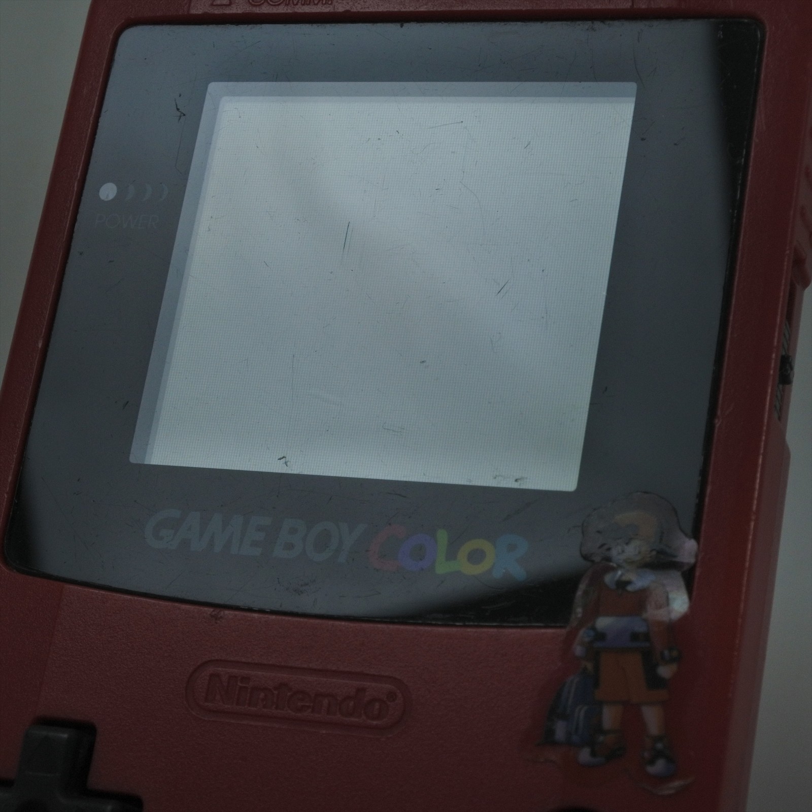 JUNK Gameboy Color RED Console CGB-001 NO Sound Nintendo made in CHINA 9892 gb
