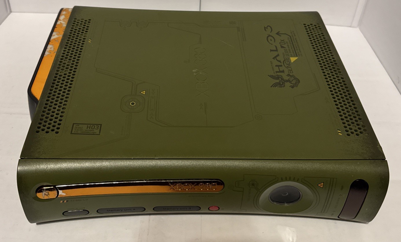 Halo 3 Special Edition Xbox 360 Console Only w OEM 20GB HDD Deep Cleaned 👀 Read