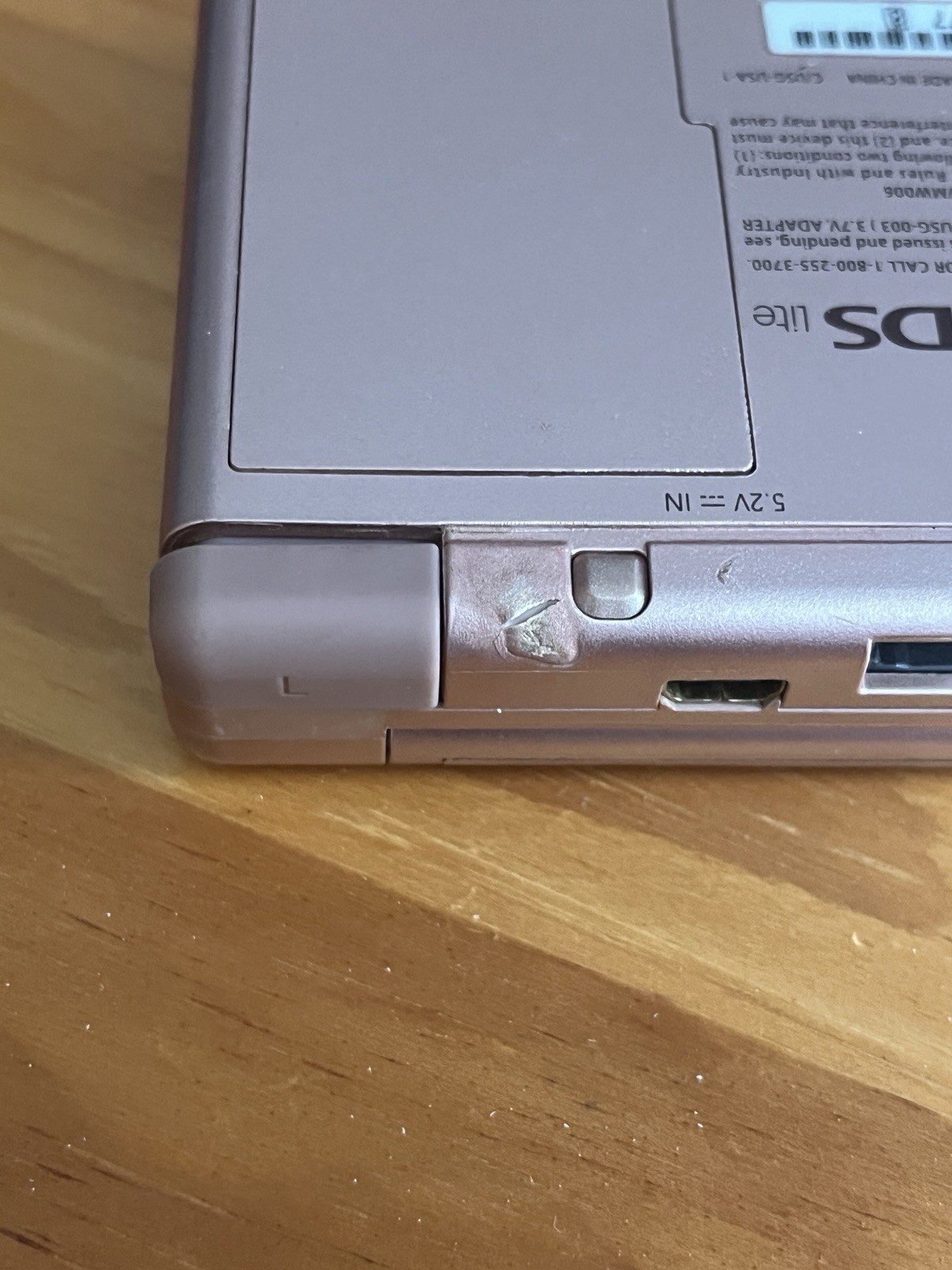 Nintendo DS Lite Metallic Rose Gold Handheld Console Only