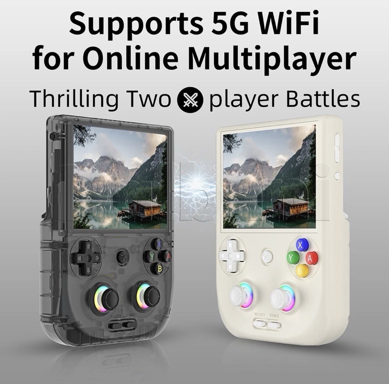 RG406V Anbernic Black Retro Handheld Game Console Android 13 WIFI 4-inch