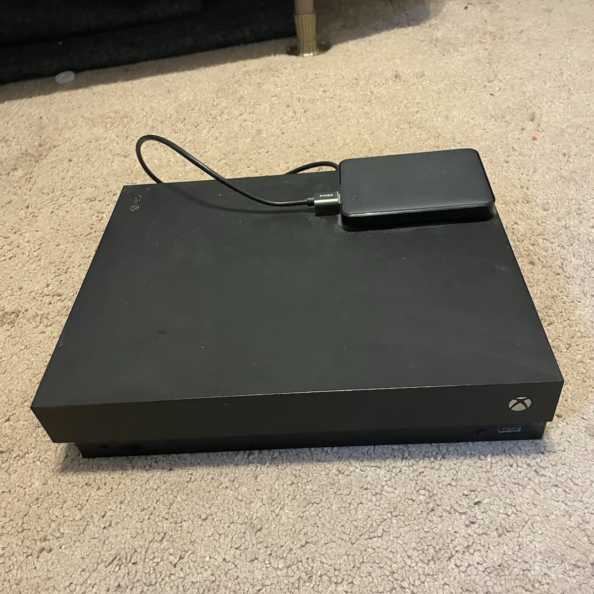 Microsoft Xbox One X , 2TB external Storage, Black Console w/ Controller