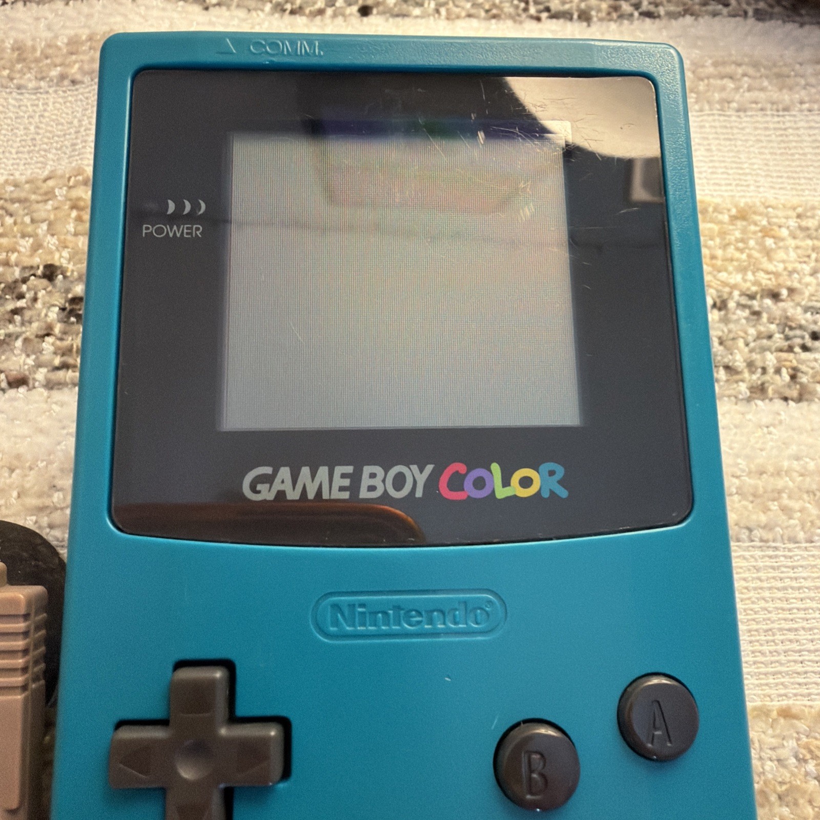 Nintendo Game Boy Color Game Console – Teal – CGB-001 w/ Tetris Cartridge Bundle
