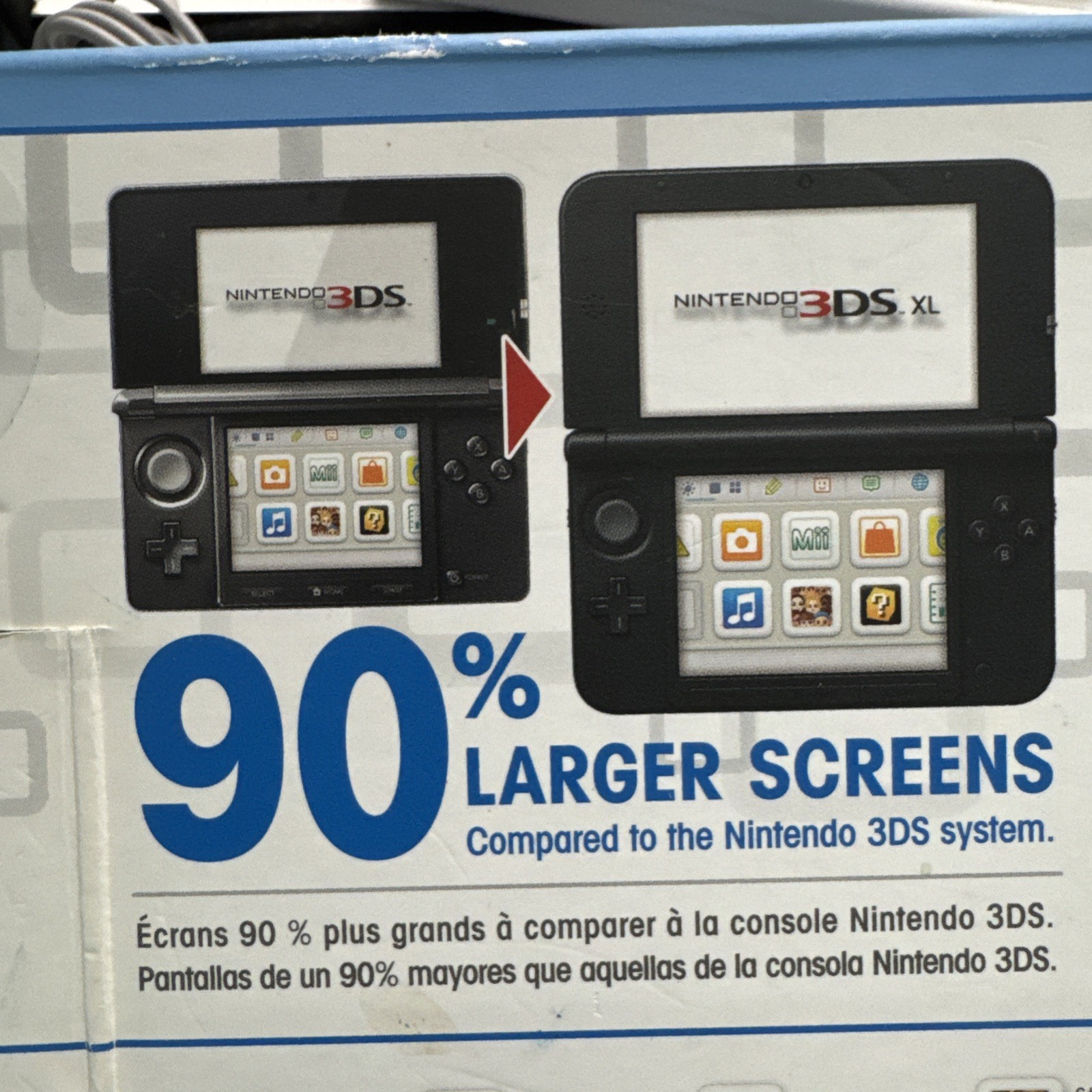Nintendo 3DS XL Handheld Console SPR-001 Blue/Black USA Complete in Box +2 games
