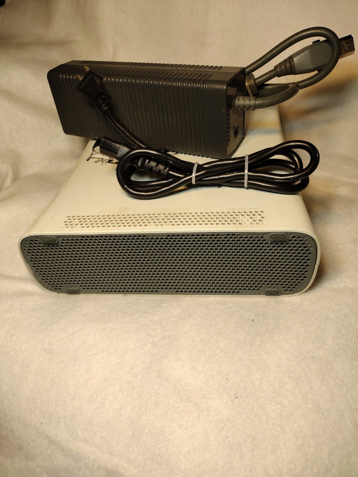 Xbox 360 Pro 120GB Console Matte White W/ Power Adapter TESTED-WORKS