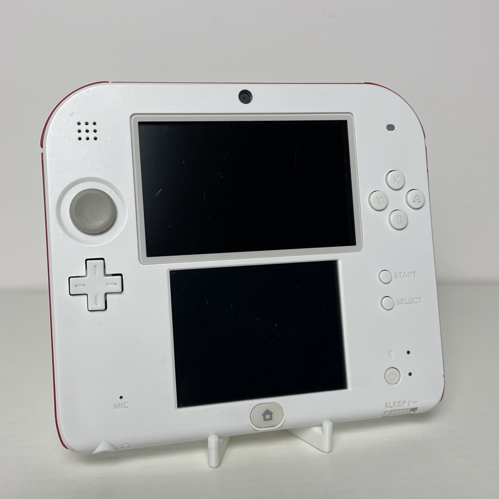 Nintendo 2DS Handheld Game Console FTR-001 Red White Tested Works