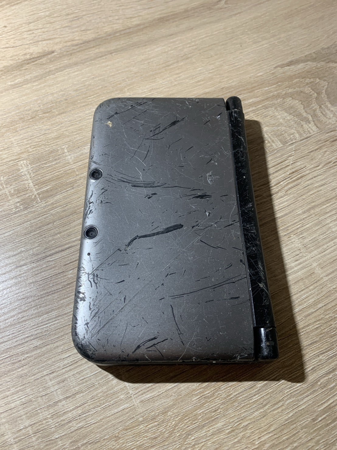 0567 Nintendo 3DS LL Silver Black For Parts 390g