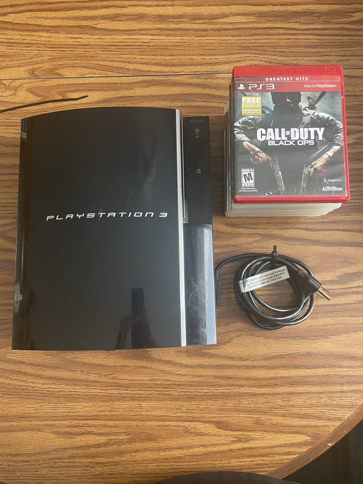 PS3 Game Console, 10 Games & Power Cord, Tested, Needs HDMI Cord