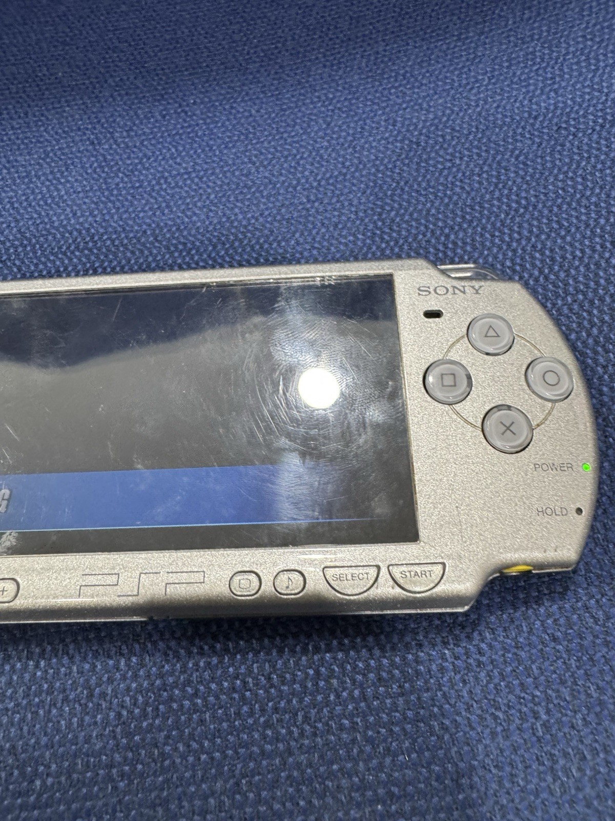 Sony PSP 2001 Silver Handheld Console Tested And Working Clean Screen Console