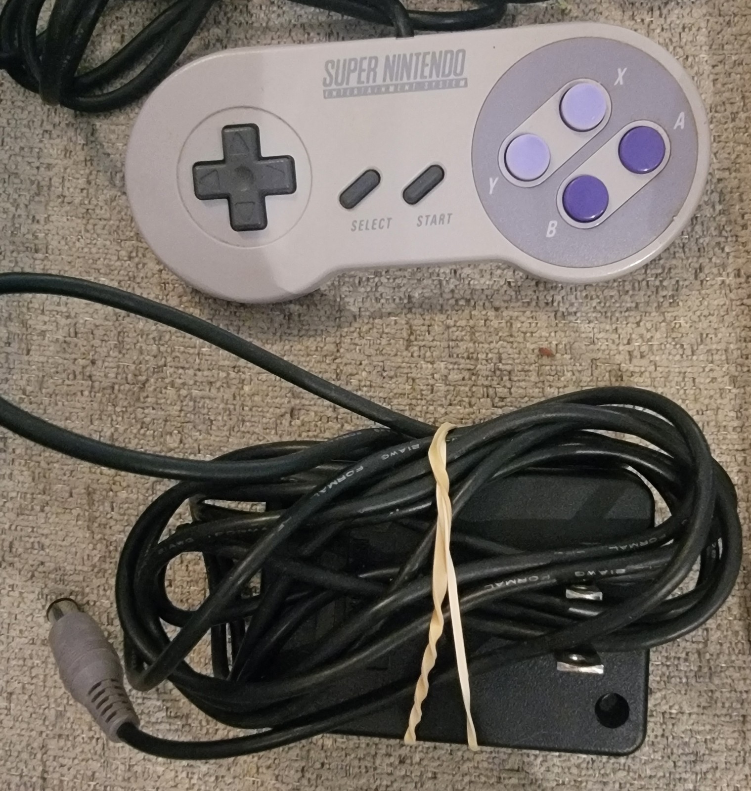 Vintage Super Nintendo SNES Console Bundle, 2 Ctrlrs, 6 GAMES **TESTED WORKS**