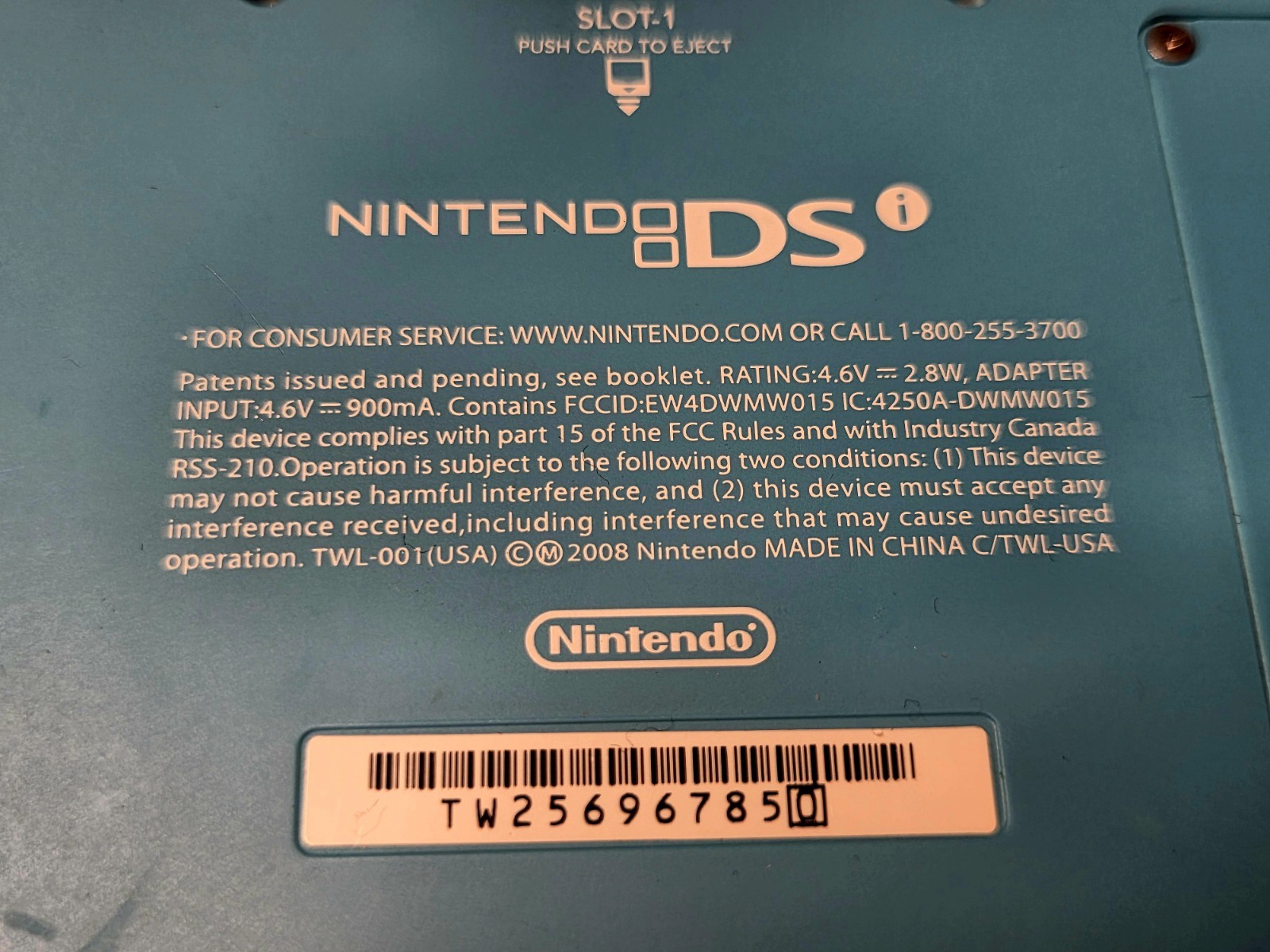 Nintendo DSi Blue Handheld Game Console TWL-001 USA Stylus + Charger Tested